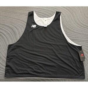 NEW BALANCE REVERSIBLE MENS JERSEY BLACK WHITE Athletic Basketball Size 2XL